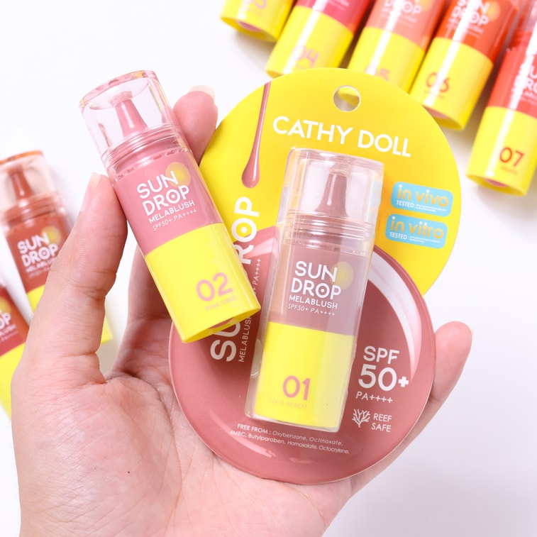 SUNDROP MELABLUSH SPF50+ PA++++ #02 PINK SAND 6g 9