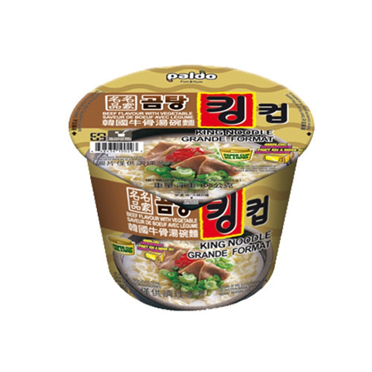 韩国paldo八道名家牛骨汤面碗装105g 亚米