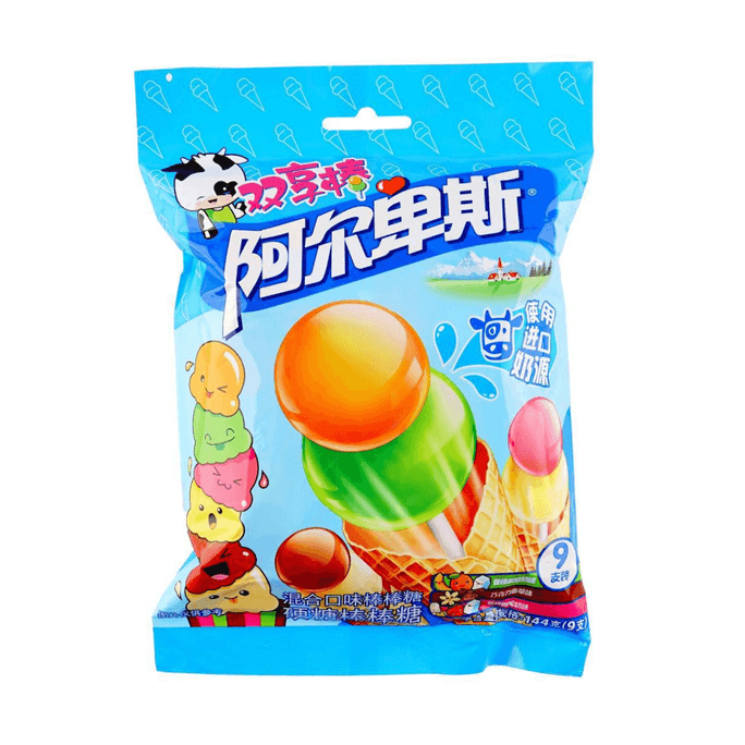 Vanilla Mixed Flavor Lollipop 9 Pieces 144g