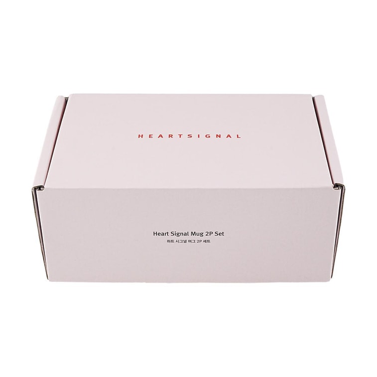 韓國SSUEIM 陶瓷馬克杯 高顏值情侶杯 心動的信號 2件套 粉藍 106*90mm 8