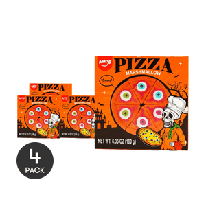 Pizza Eyeball Marshmallow, 6.3oz *4【4 Packs】【Halloween Candy Trick or Treat】