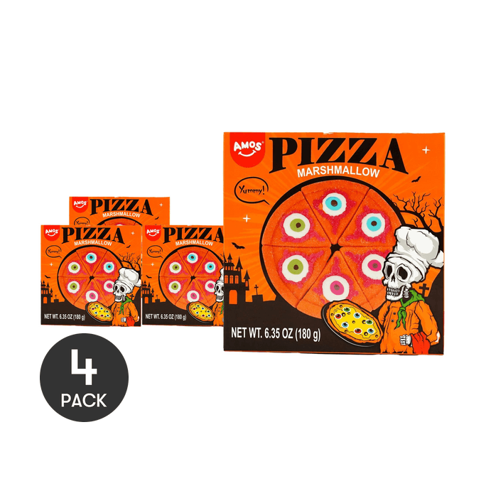 Pizza Eyeball Marshmallow, 6.3oz *4【4 Packs】【Halloween Candy Trick or Treat】