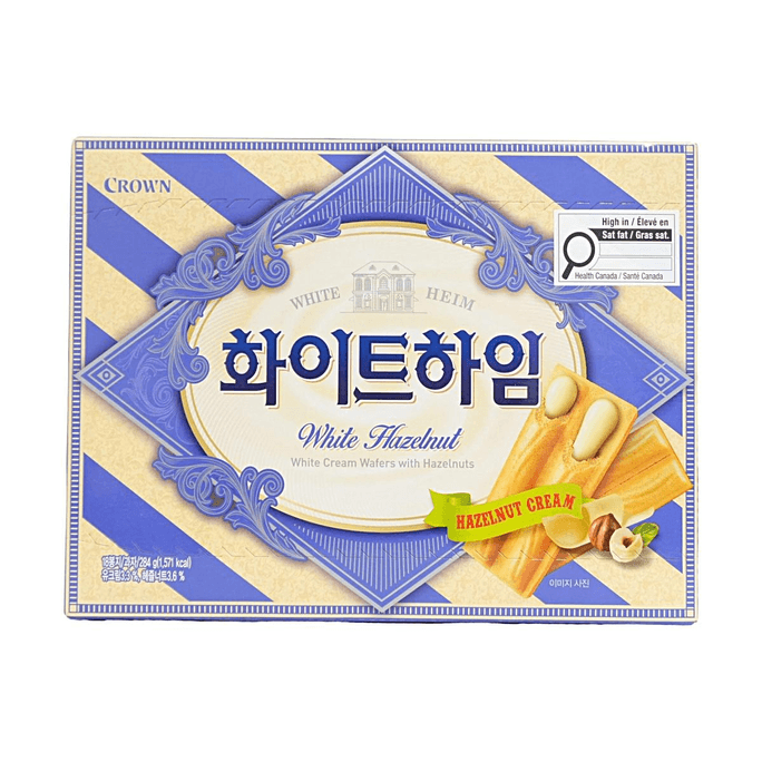 韓國CROWN 奶油榛子夾心威化餅乾 284g【aespa同款】