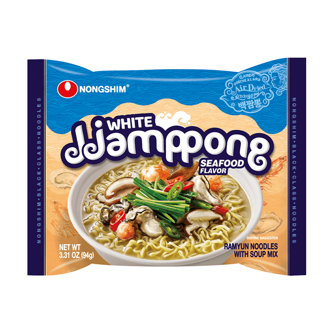 韩国NONGSHIM农心 White Jjamppong白海鲜炒码面 辣味白色海鲜汤面 方便面 94g【爆火新品】