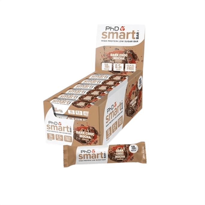 Smart Mini Protein Bar Fitness Filling Meal Replacement Energy Bar Dark Chocolate Mocha Flavor 32g*24 Pieces/box