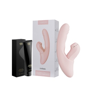 [무료 ZALO 윤활제] SVAKOM(미국) - 여성용 더블 헤드 흡입 진동기, 핑크