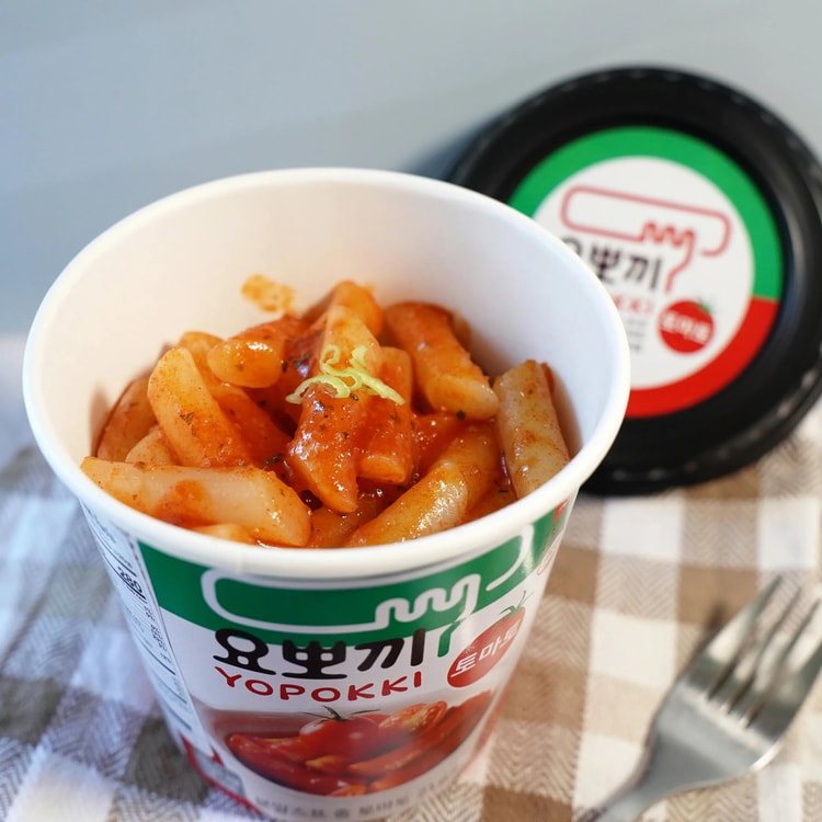 YOPOKKI Instant Tteokbokki Cup, Tomato Flavor, 4.23 oz【Korean
