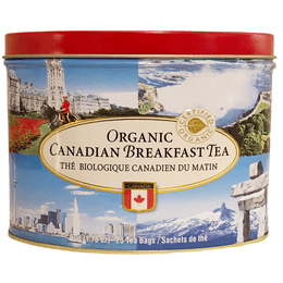 カナダ TRUE オーガニック ブレックファスト ティー オーバル ガーデン 鉄缶 25 ティーバッグ 50g