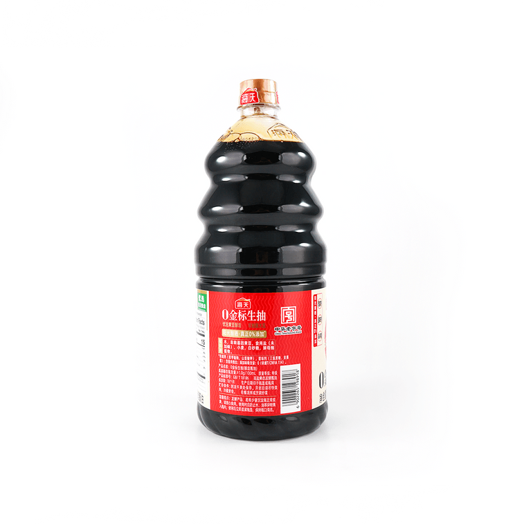 海天 0添加酱油 金标生抽 1.9L 4