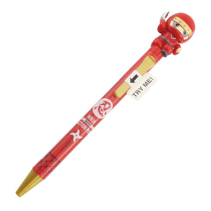 Ninja darts can swing and slide out of the core black ballpoint pen [Ninja Red]