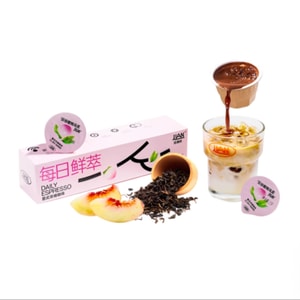 Espresso Powder Yungu Peach Oolong Flavor Medium-Dark Roast Environmentally Friendly Packaging 2g×7 Cups