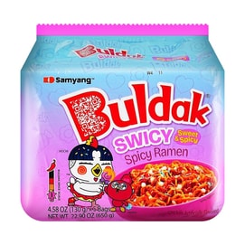 韩国SAMYANG三养 BULDAK 火鸡面 甜辣风味拉面 130g*5包【强势新口味】
