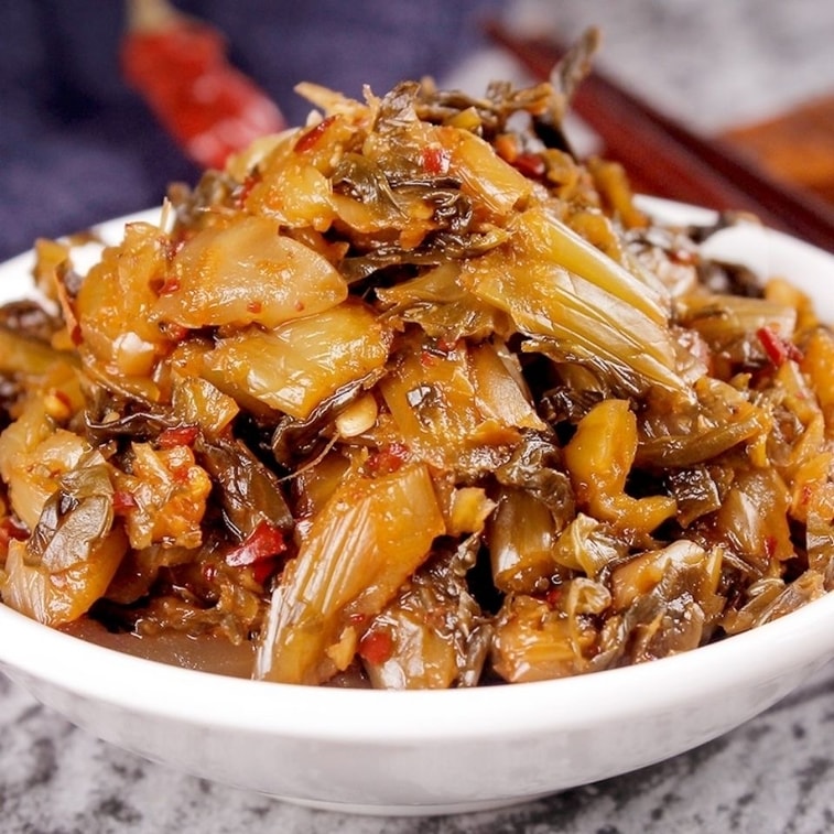 전통 항아리에 담긴 야채 절임, 50g*2봉지(총 100g), 맵고 풍미 가득한 윈난성 미두 지역 특산품입니다. 3