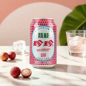 珍珍 荔枝汽水 330ml *6【6份超值装】【0脂低卡】【怀旧老式汽水】
