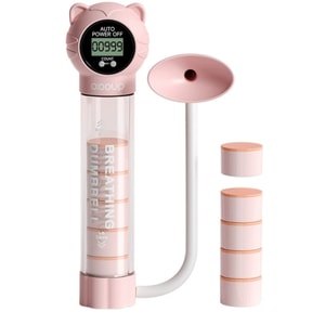  Breathing Dumbbell Trainer for Abdominal Muscles V-Line and Pelvic Floor Muscles Counting Version Pink Single Pack