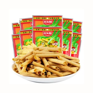 [Value 10-Pack] Green Onion Puff Snack - Non-Fried Puffed Snack, Nostalgic 80s 90s Childhood Flavor, 13g x 10 Bags, Rich Onion Aroma, Every Stick Crispy
