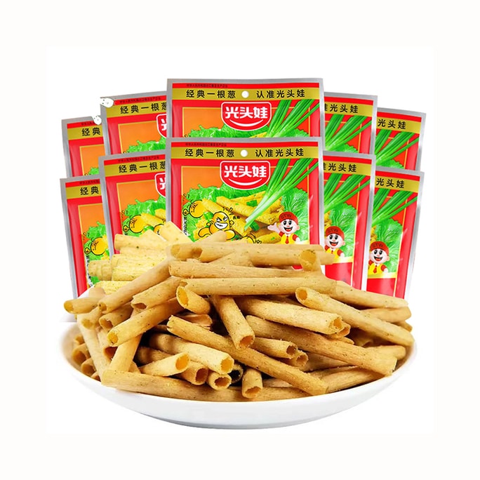 光头娃 【超值10包装】一根葱非油炸膨化小零食葱香怀旧8090后儿时怀旧食品13g*10【葱葱浓郁、根根酥脆】
