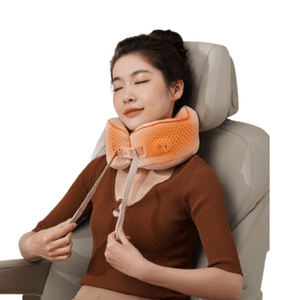 Fully Automatic Travel U-Shaped Neck Heating Pillow with Cervical Massager One Pack Vitality Orange