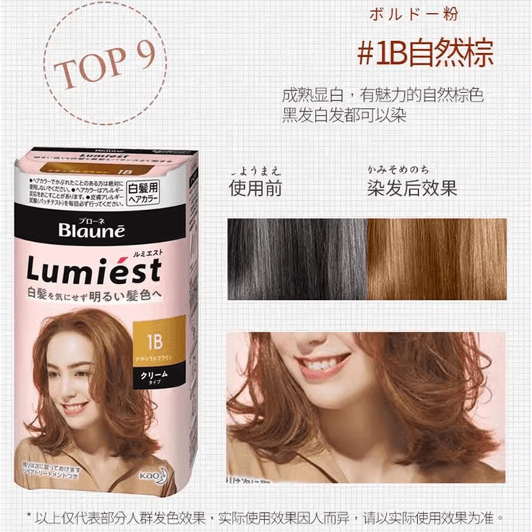 花王 ブローネ ルミエスト ヘアカラー 1WB ウォームブラウン 108g 6個