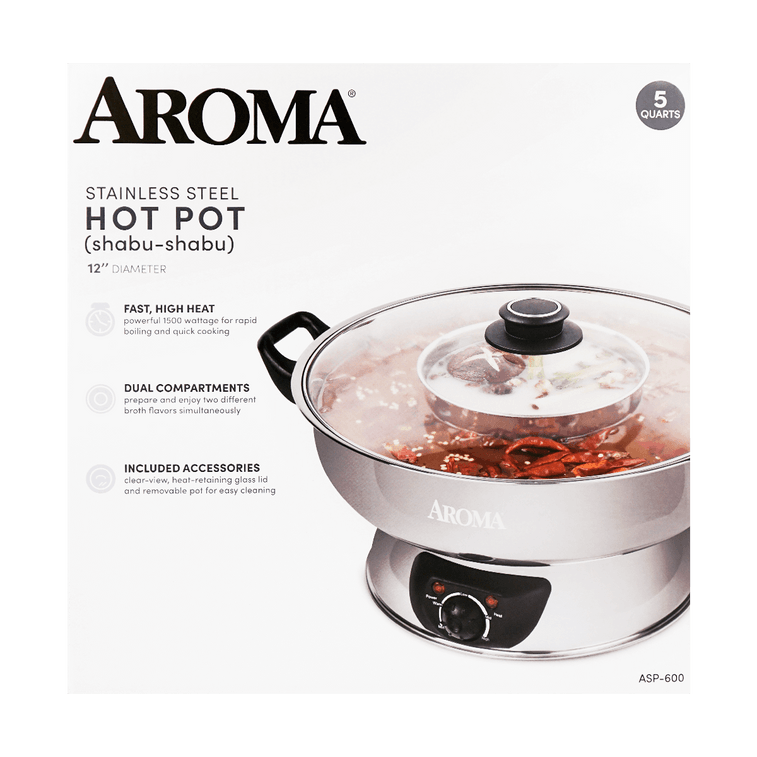【低価格保証】4クォートステンレス電気しゃぶしゃぶ鍋 ASP-600 1年間製造保証 14