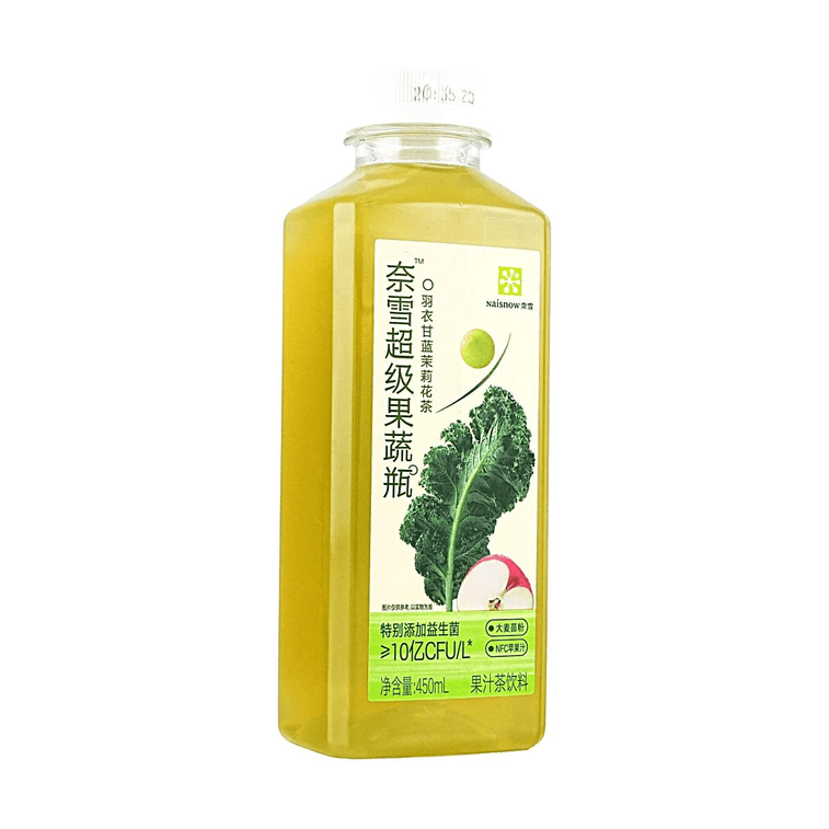 奈雪的茶 奈雪超级果蔬瓶 羽衣甘蓝茉莉花茶  果汁茶饮料 450ml【5种蔬果成分 富含膳食纤维】【轻盈低卡 清爽解腻】 4
