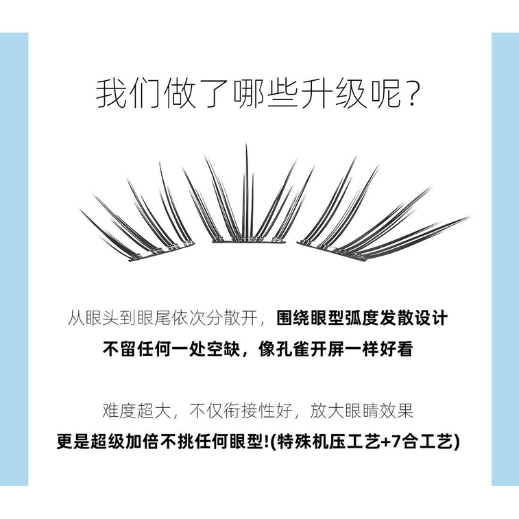 【中国直邮】 烟柔 小珊瑚免胶假睫毛*1盒 3
