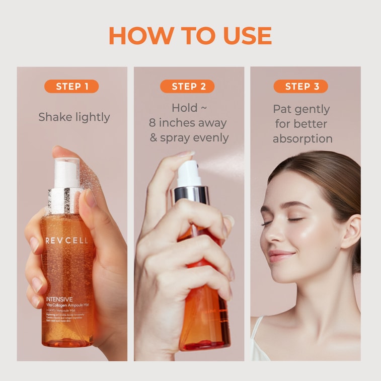 韓国ブランド リバイセル エンハンスト ビタ コラーゲン アンプル ミスト / 100ml / 110g / ホワイト 7