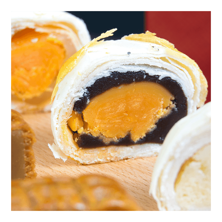 모듬 케이크 페이스트리 선물 상자, 9개입 19온스 녹두 페이스트*3, 검은콩 페이스트*3, 타로 페이스트*3 7