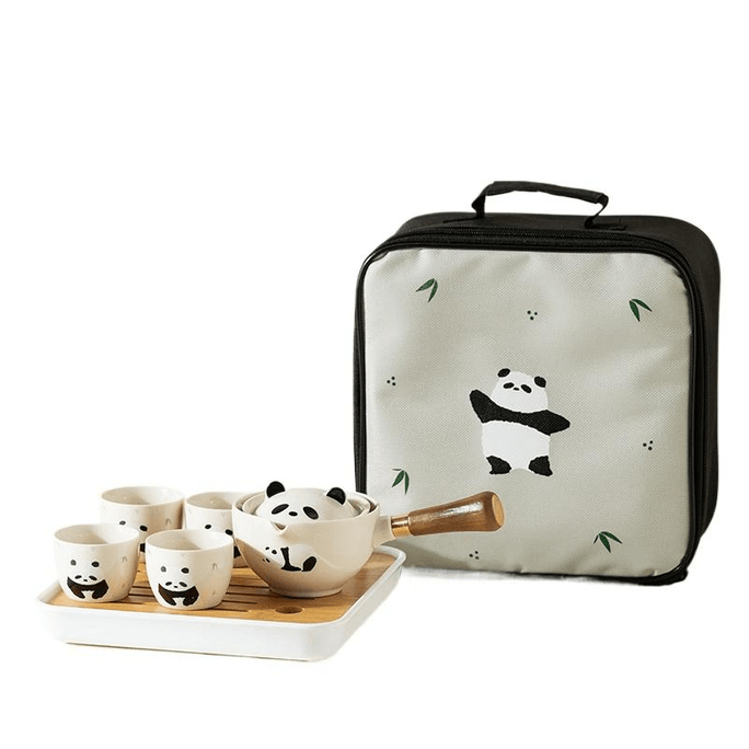 Modern Housewife Mototo Panda Kung Fu Tea Set Portable Teapot 7 Pieces *1 Set