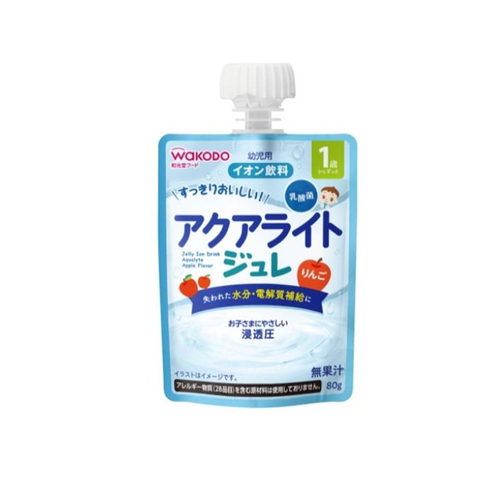WAKODO Jelly Drink For Children From 1 Year Old Aqualite Apple 80g