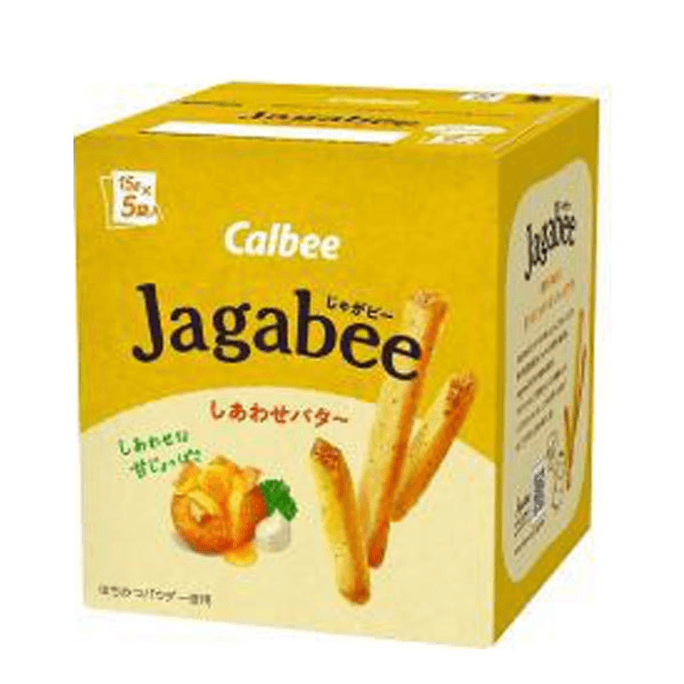 【日本直邮】Calbee卡乐比 Jagabee薯条 16g*5袋/75g 蜂蜜黄油味