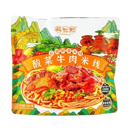品七彩 云南鲜食米线 酸菜牛肉风味 304g【云南特产】