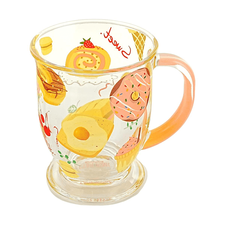 Tall Stemmed Cold Drink Glass, Donut Design, Elegant Summer Beverage Cup 4