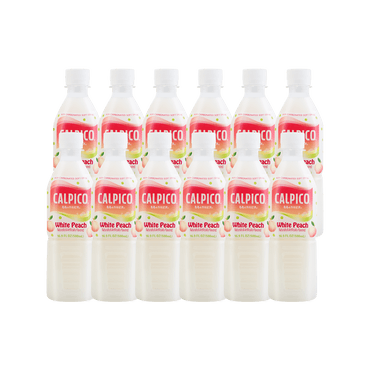 【超值分享装】日本CALPICO 无碳酸天然乳酸菌饮料 桃子味 500ml*12瓶装