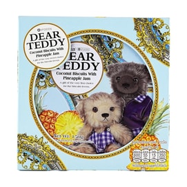 디어 테디 코코넛 비스킷 (파인애플 잼 함유) 140g【태국 트렌디】