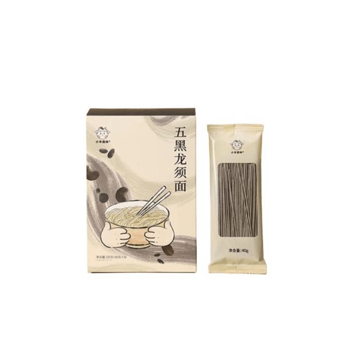 【中国直邮】 小羊森林 五黑龙须面320g*1盒
