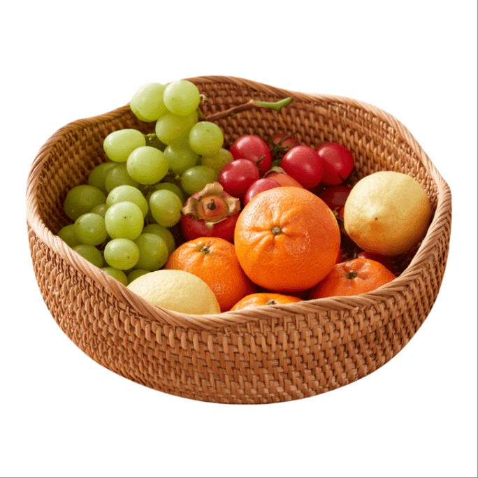 Wicker Storage Basket Large Wavy Design 1Piece