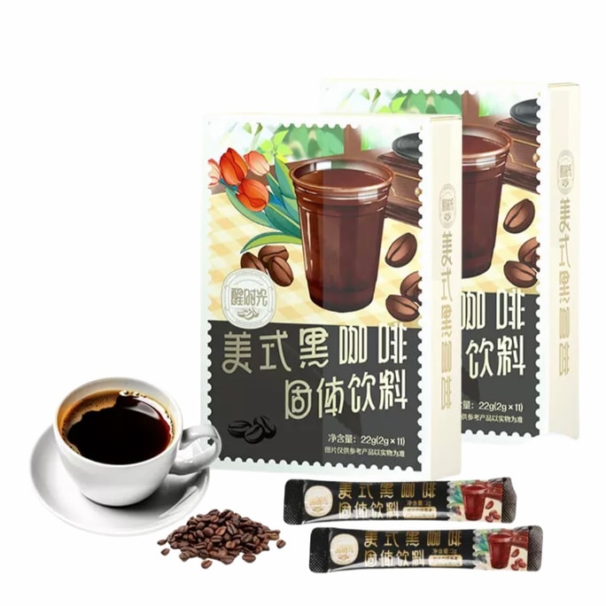 중국 너무 그리워요 아메리칸 스타일 블랙 커피 11팩 인스턴트 0 설탕 0 향 상쾌한 스페셜티 커피 파우더 22g