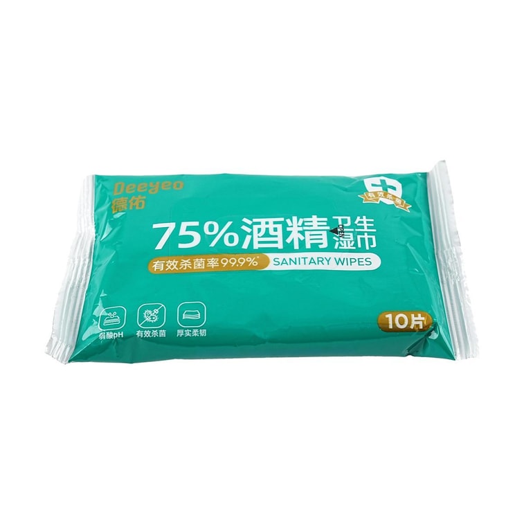 德佑 75%酒精濕紙巾 便攜小包裝 10抽 4