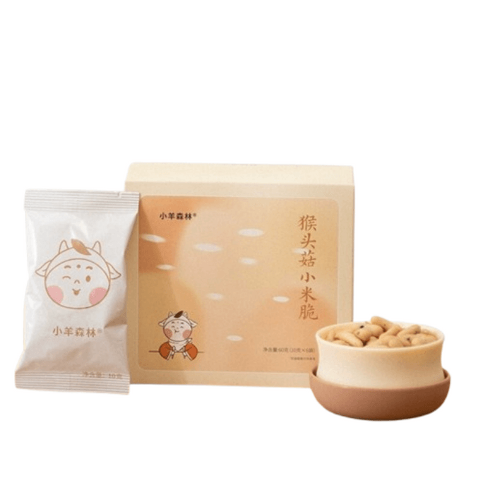 【中国直邮】  小羊森林 猴头菇小米脆酥性小饼干儿童脾胃休闲健康零食解馋 60g/盒