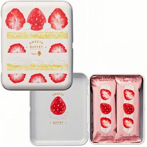 Seasonal Limited Edition Strawberry Chocolate Dessert Biscuits 2pcs