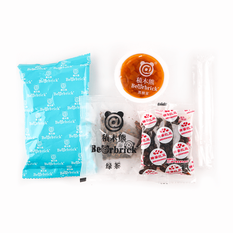 积木熊Bearbrick联名 熊出抹厚乳茶 即饮红豆奶茶饮料 抹茶味 123g 4
