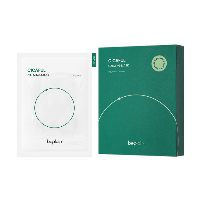 Cicaful Calming Mask, 10pcs/box - Vegan, Soothing