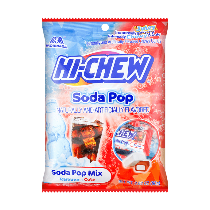 Ramune Soda & Cola Hi-Chew - Japanese Soft Candy, 2.82oz