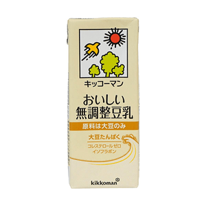 日本KIKKOMAN万字 无糖豆乳 200ml【非转基因大豆】【0胆固醇】【原料仅为大豆】
