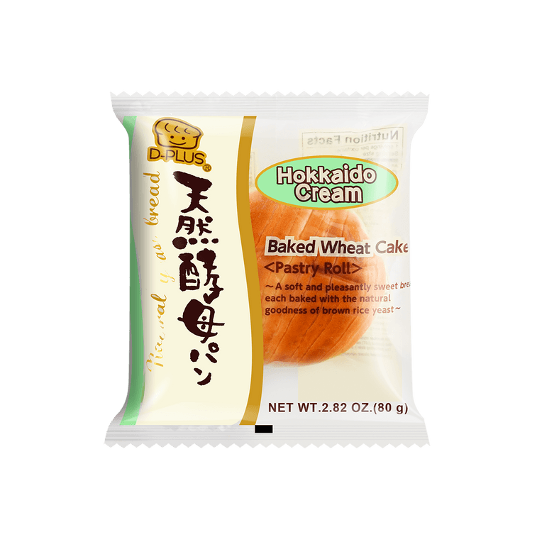 Natural Yeast Baked Wheat Bread ,Japanese Dessert, Hokkaido Milk Flavor,2.82 oz*6【6 Pack】 6