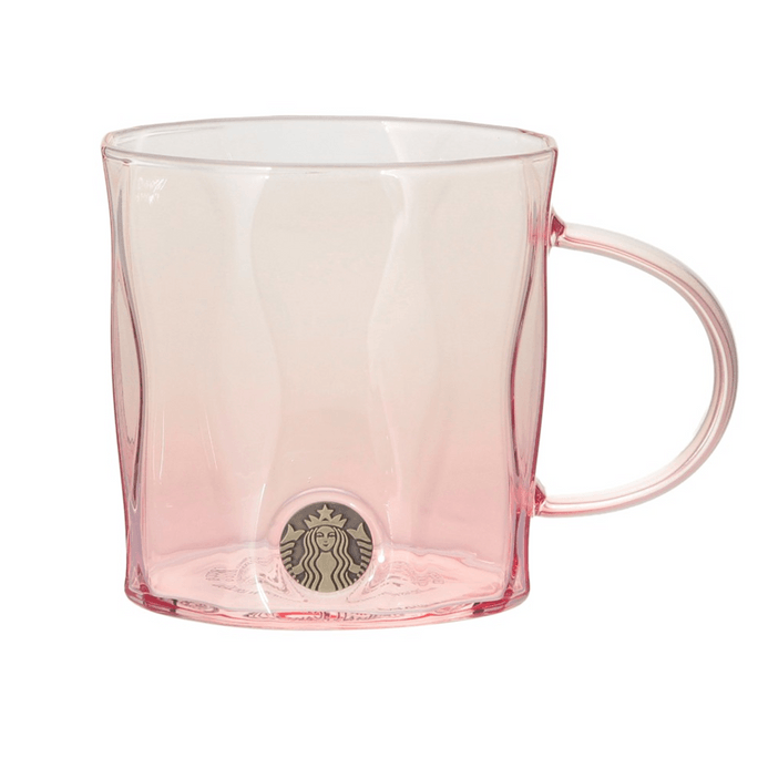 【日本直郵】 美國 STARBUCKS星巴克 星巴克 櫻花限定粉紅漸層耐熱玻璃杯355ml
