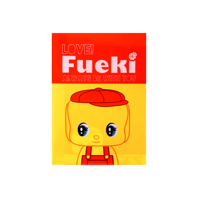 日本FUEKI-KUN福儿可小黄鸭 A4 双口袋塑料文件夹