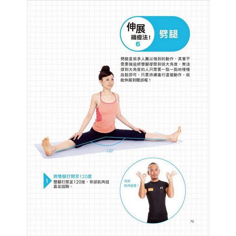 【繁體】日本劈腿大師教你深層肌鍛鍊纖瘦操:只要7個伸展動作,立即燃燒脂肪,打造快瘦好曲線! 8