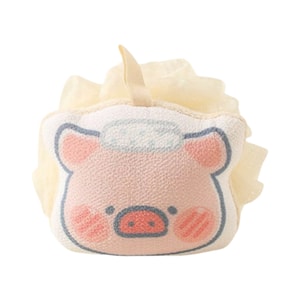 Lulu Pig collaboration  Premium non-fray ultra-soft bath scrubber (Pig Head design), 1 piece